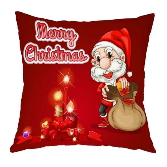 Other - NWT cartoon Christmas Santa home decor accent decorative pillow case